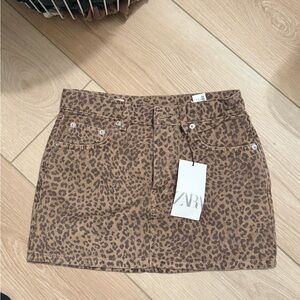 Zara Leopard Mini Skirt